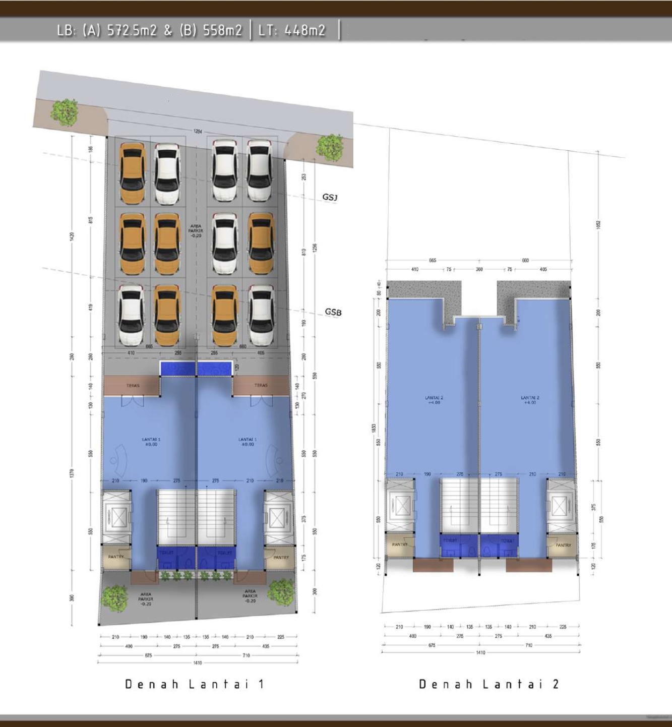 Dijual 2 unit rukan baru gandeng komersil di Utan Kayu Utara