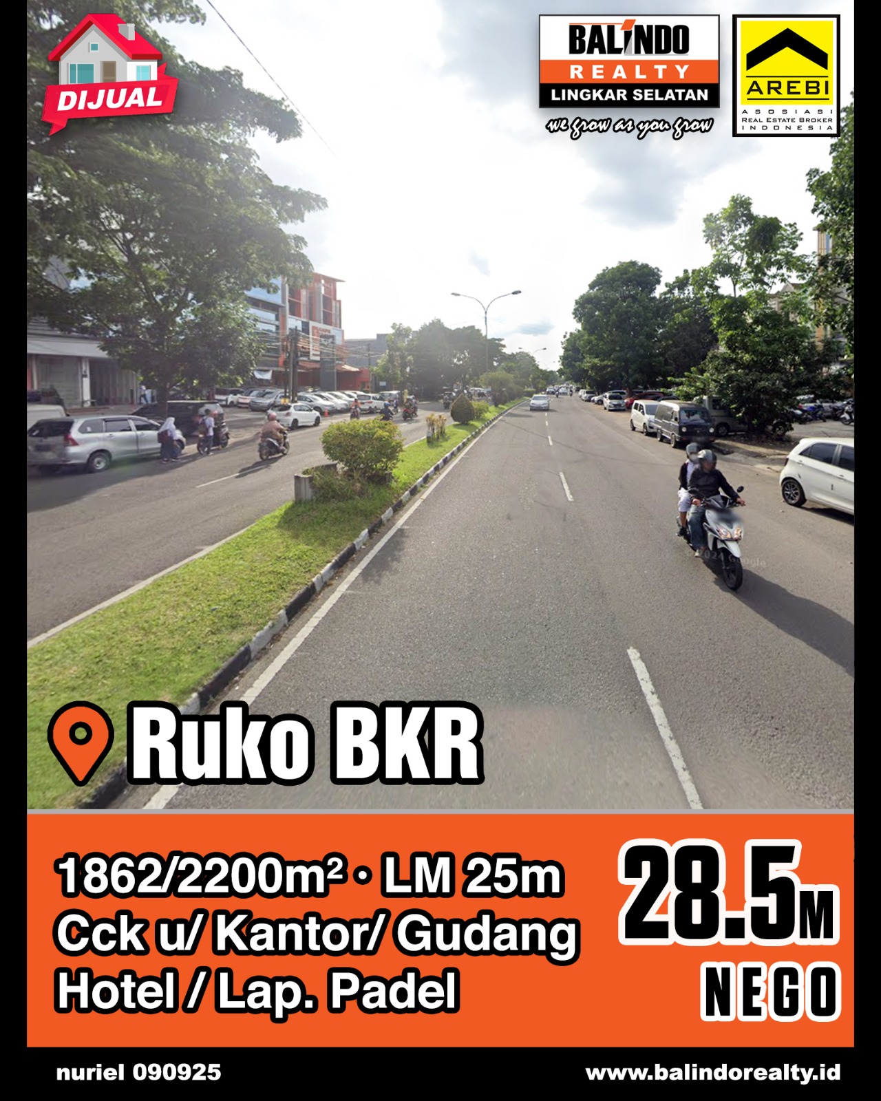 Dijual Ruko Cocok Untuk Kantor, Gudang, Hotel, Lap.Padel di BKR