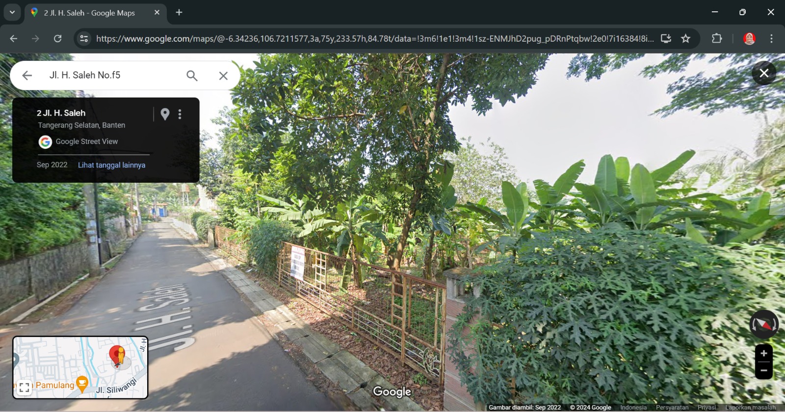 Tanah di jln.h.saleh pamulang