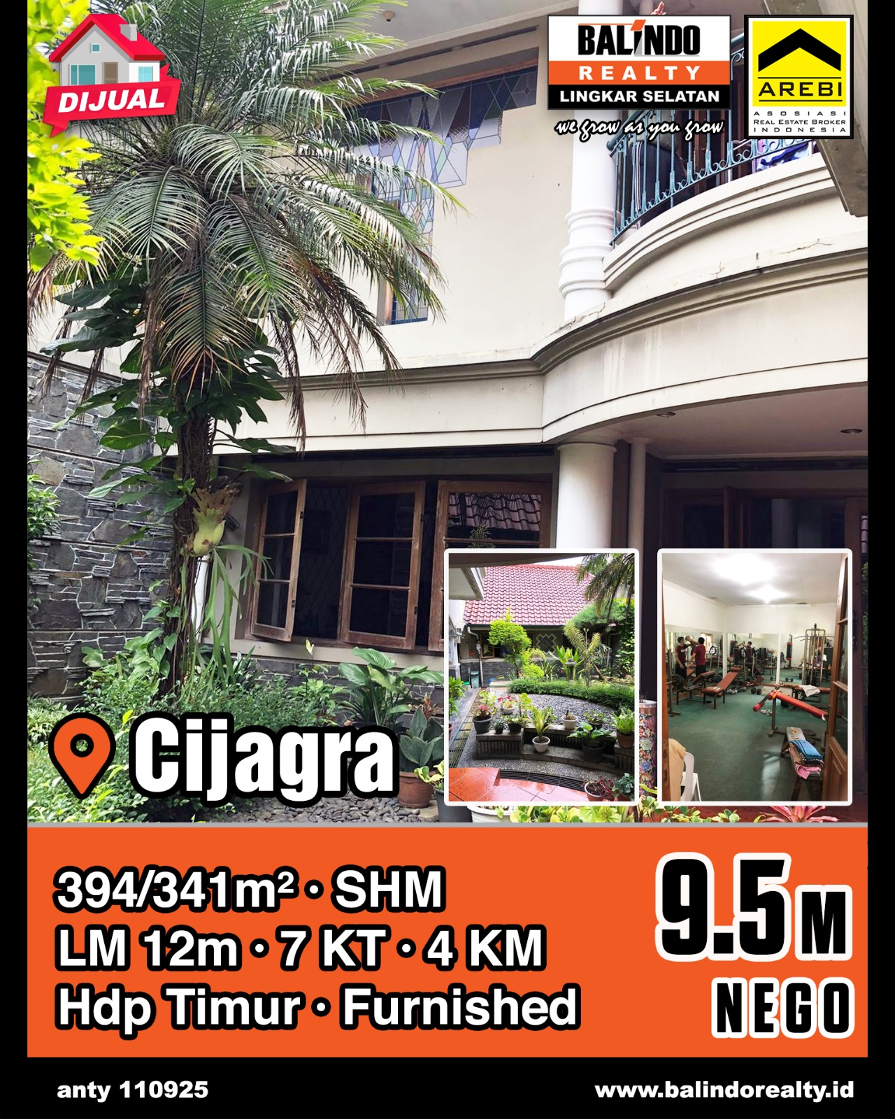 Dijual Rumah Furnished Mewah dan Nyaman di Cijagra
