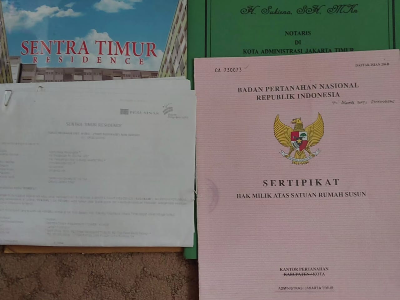 Dijual rugi Apartemen Sentra Timur  Pulo Gebang, Cakung, JakTim
