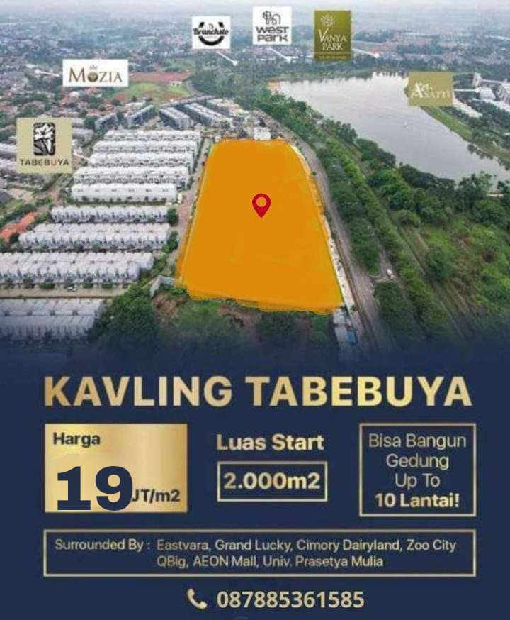 Dijual Kavling Komersial Tabebuya Jln BSD Raya Pusat, BSD City