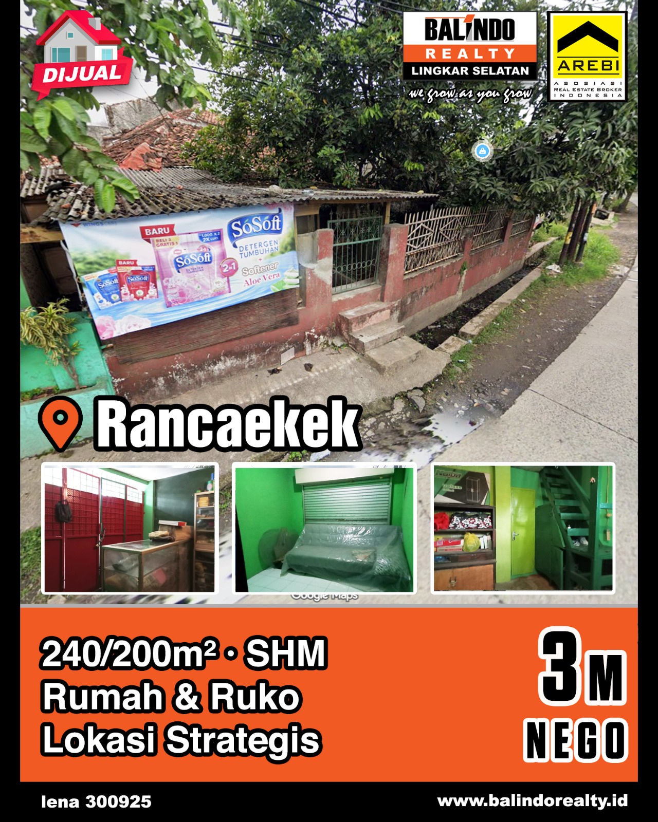 Dijual Rumah dan Ruko Lokasi Strategis di Rancaekek