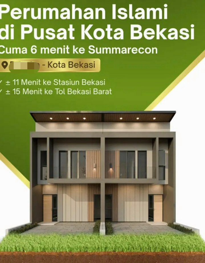 Perumaham Islami di Kota Bekasi dekat Summarecon