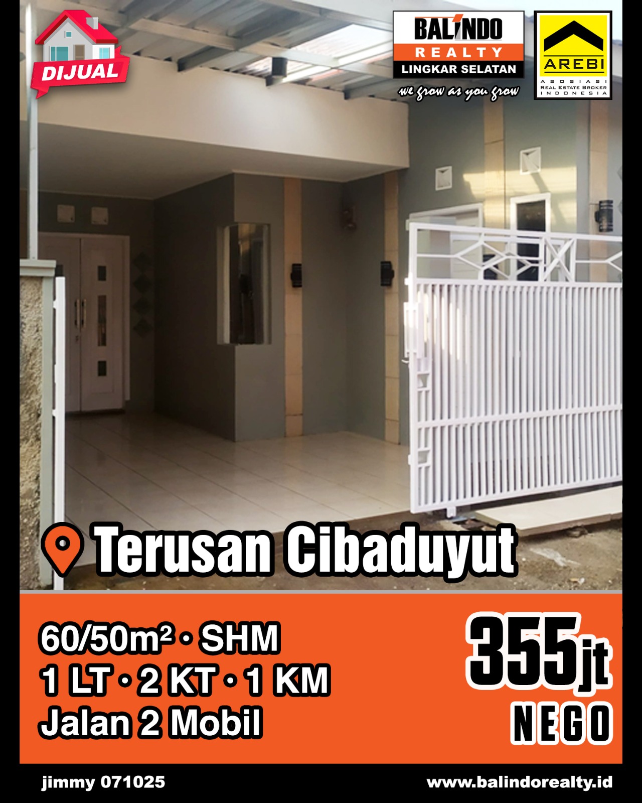 Dijual Rumah 1 Lantai Lokasi Strategis di Terusan Cibaduyut