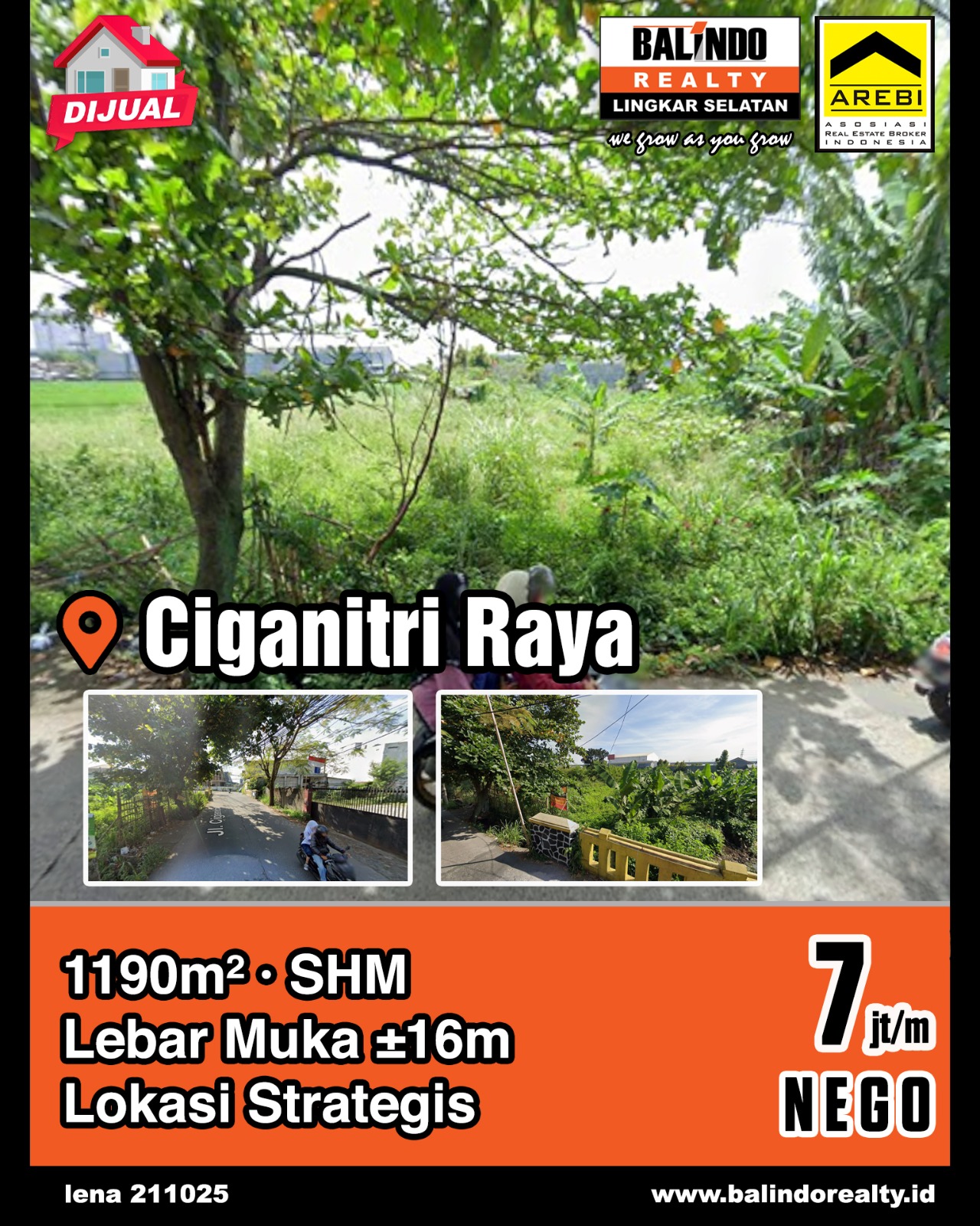 Dijual Tanah Lokasi Strategis di Ciganitri Raya