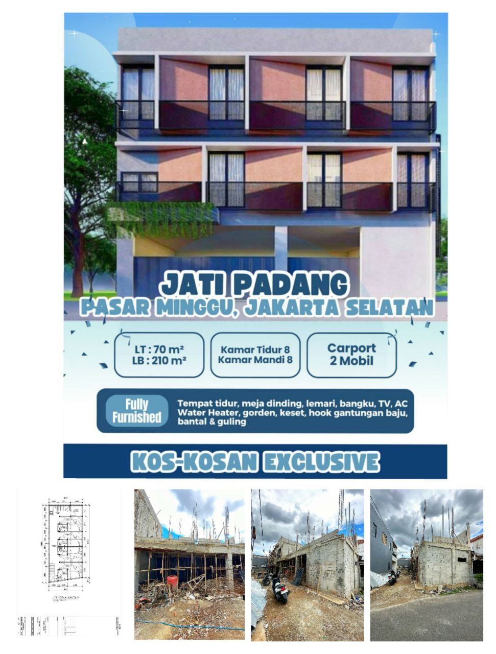 Kost exclusive 3Lt bonus furnish dkat prkantoran Jakarta Selatan