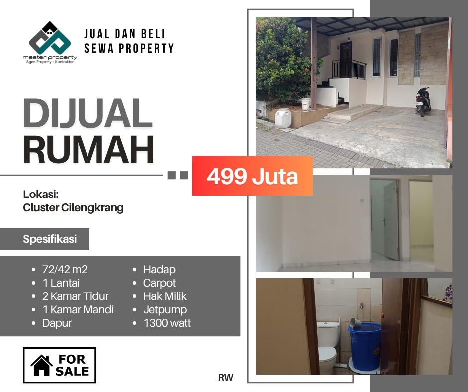 Rumah minimalis 400 jutaan di Cluster Cilengkrang Cibiru Bandung