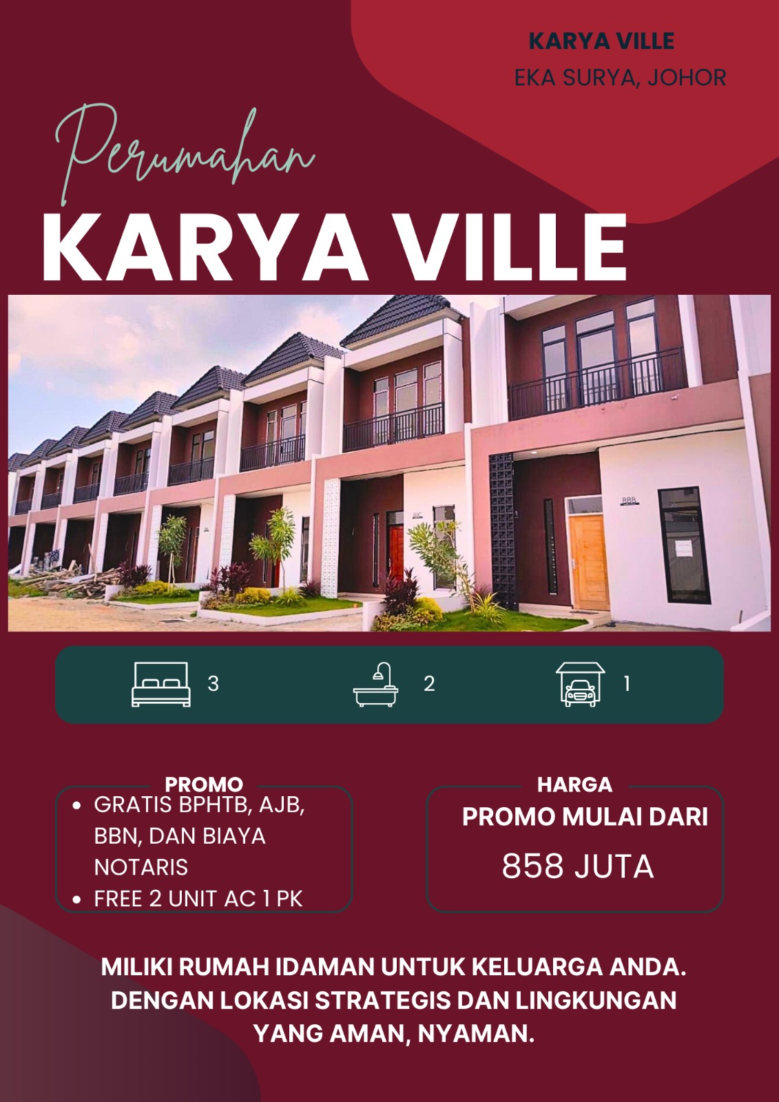 Hunian 2 lantai terbaru dikawasan johor