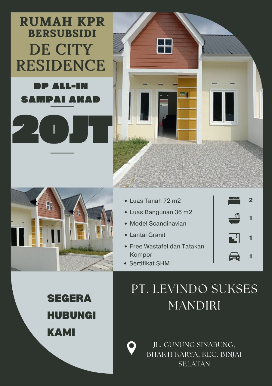 Rumah subsidi terbaik spek komersil di binjai