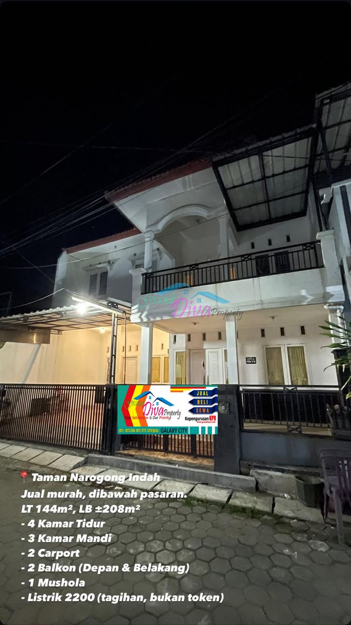 DIJUAL RUMAH DI PERUM TAMAN NAROGONG INDAH HARGA MURAH BANGET