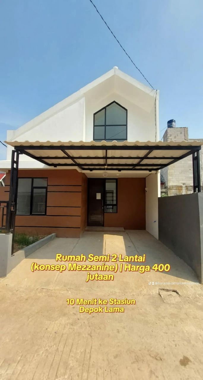 Rumah mezzanin semi 2 lantai Cipayung Depok