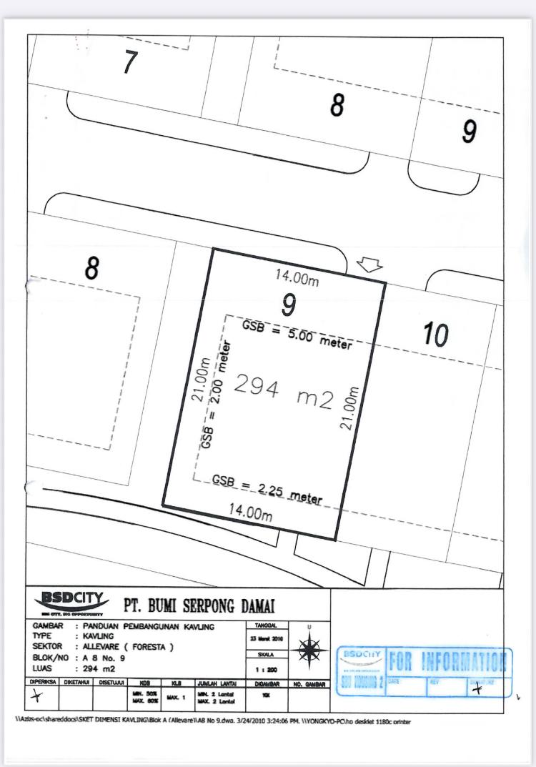Jual tanah kavling dalam perumahan di Cluster Allevare, Cisauk