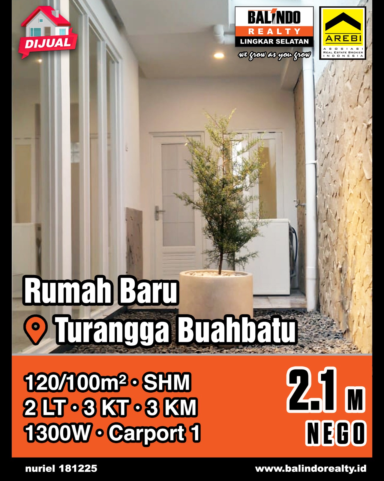 Dijual Rumah Baru Bagus dan Nyaman di Turangga Buahbatu