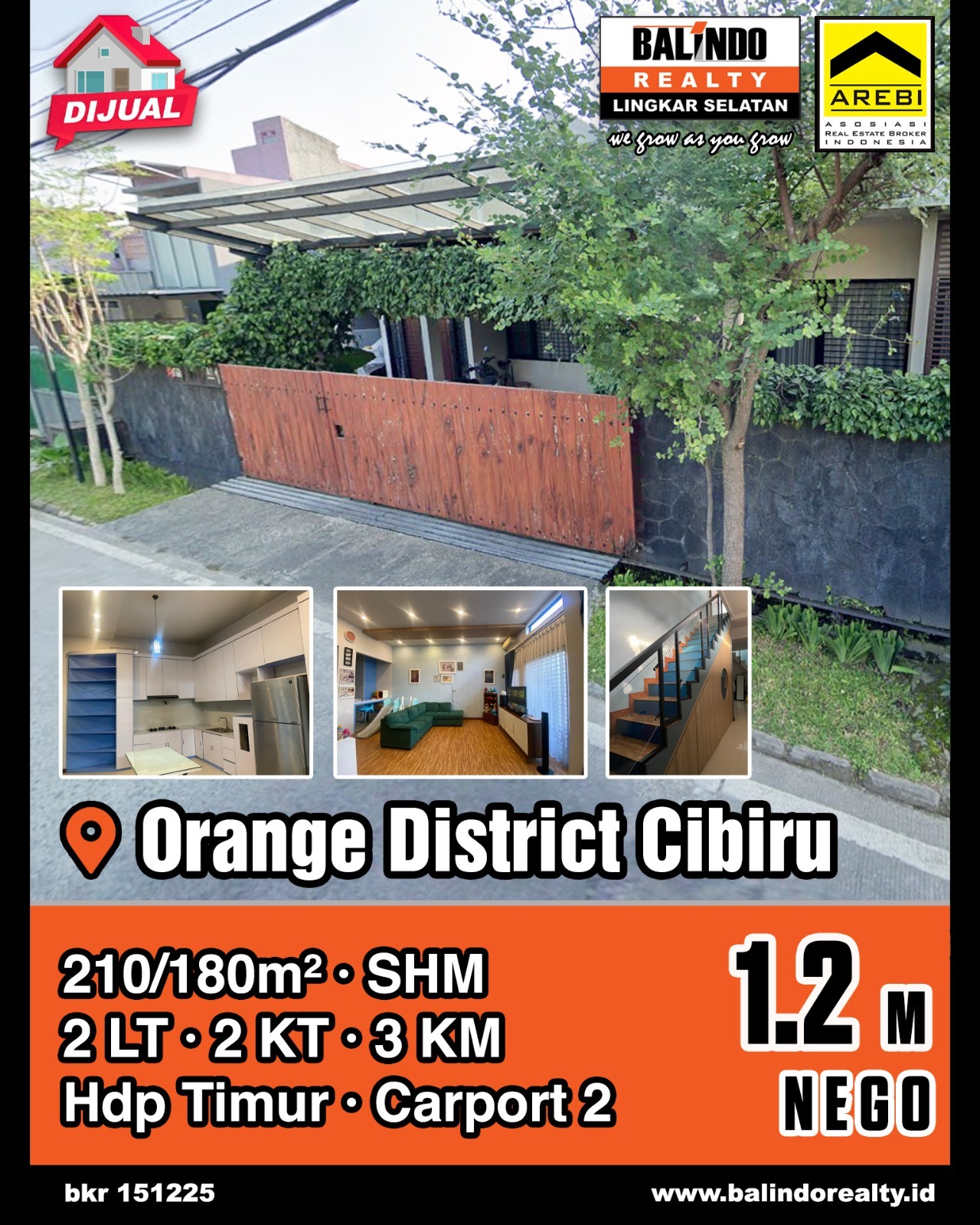 Dijual Rumah Nyaman dan Asri di Orange District Cibiru