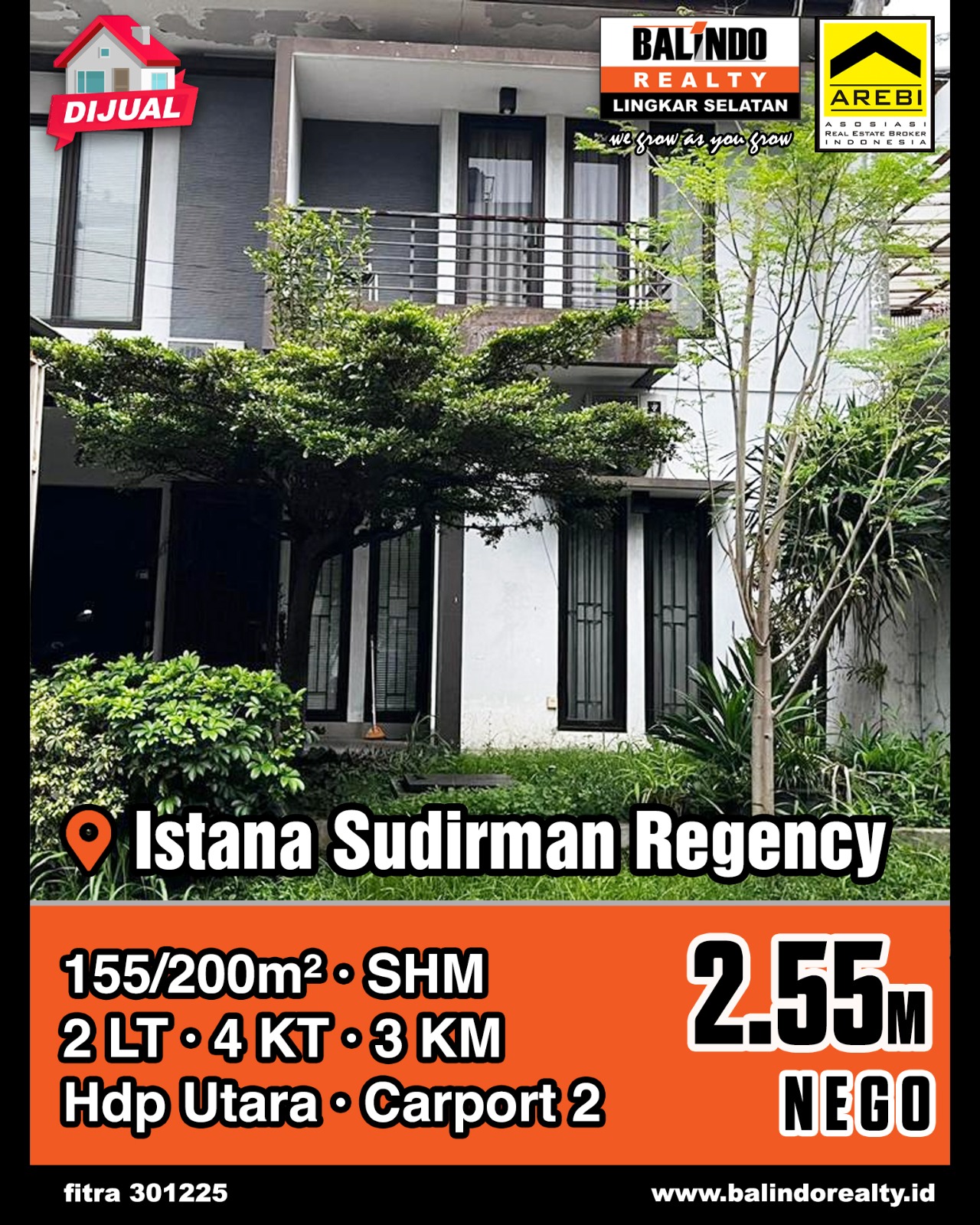 Dijual Rumah Bagus dan Nyaman di Istana Sudirman Regency