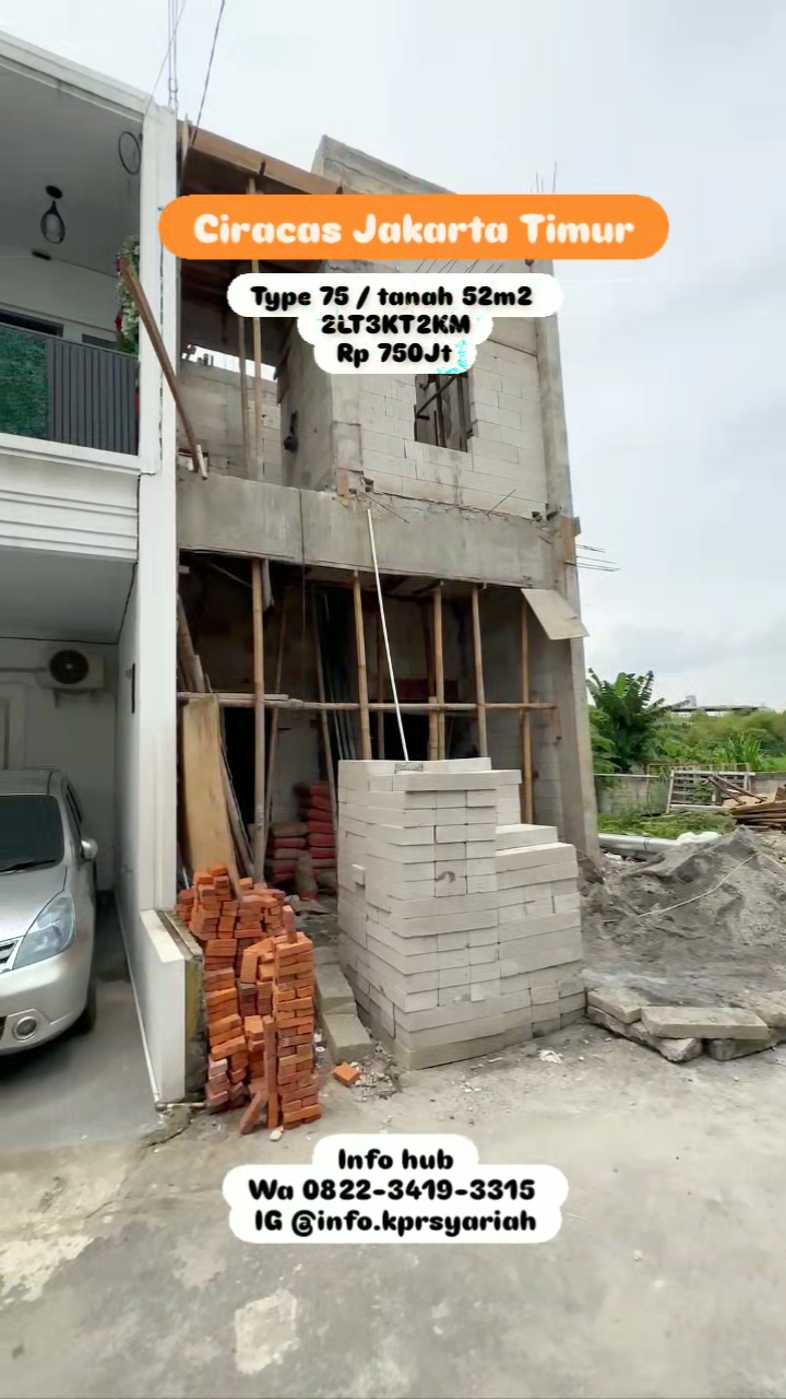 Rumah 2 LT strategis Ciracas Jakarta Timur