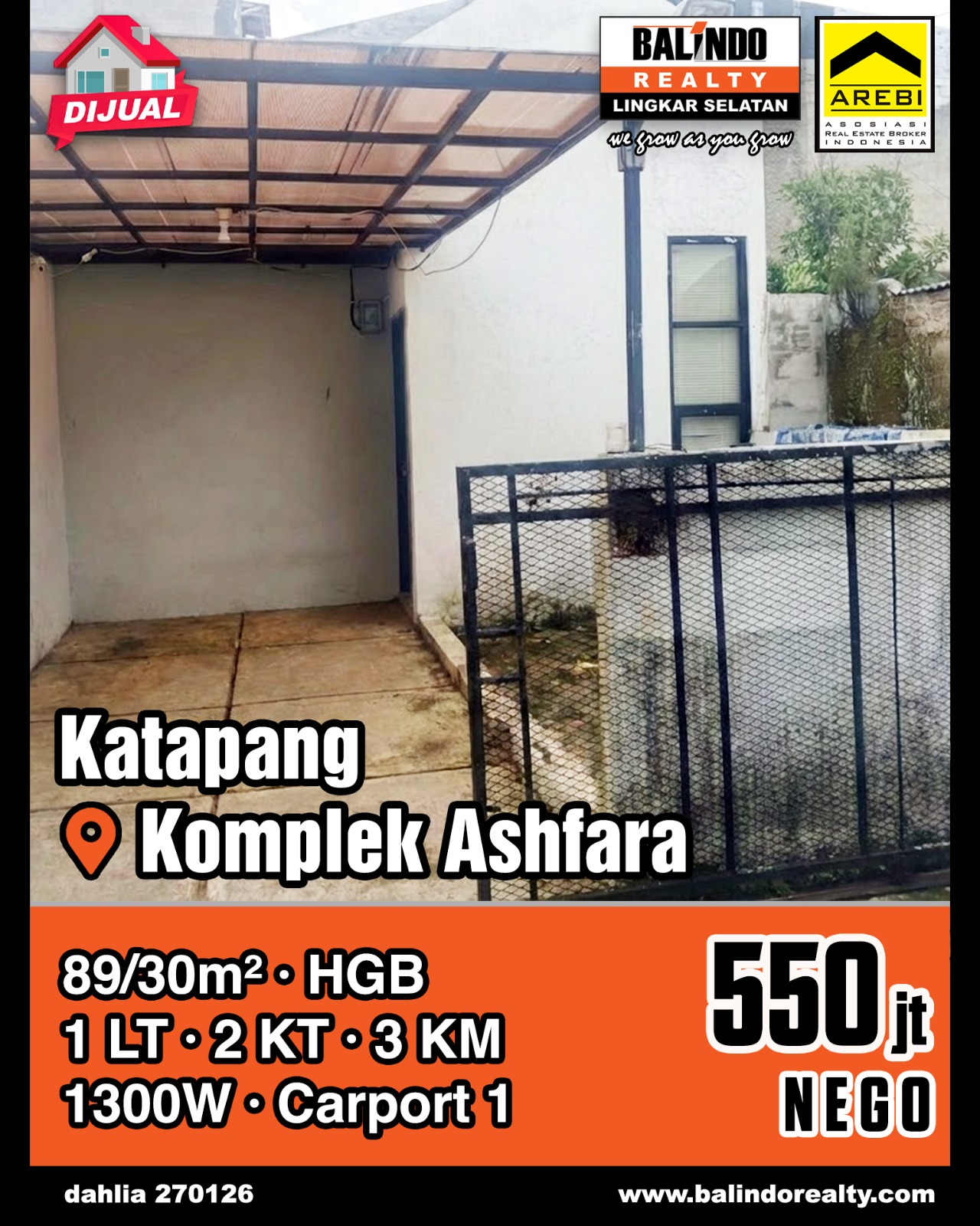 Dijual Rumah Srategis Tengah Kota di Katapang Komplek Ashfara