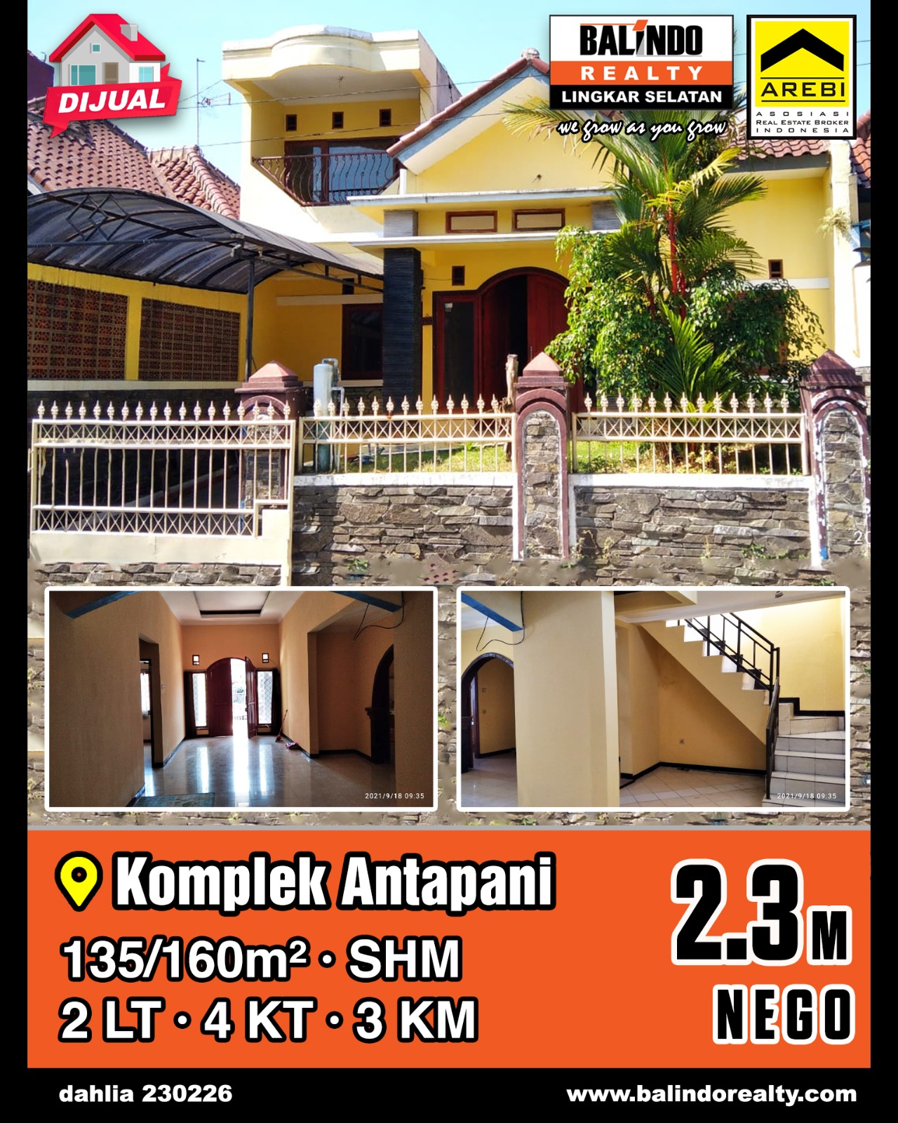 Dijual Rumah Mewah Minimalis di Komplek Antapani