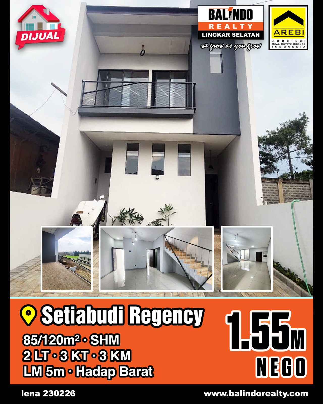 Dijual Hunian Elegan 2 LT di Setiabudi Regency