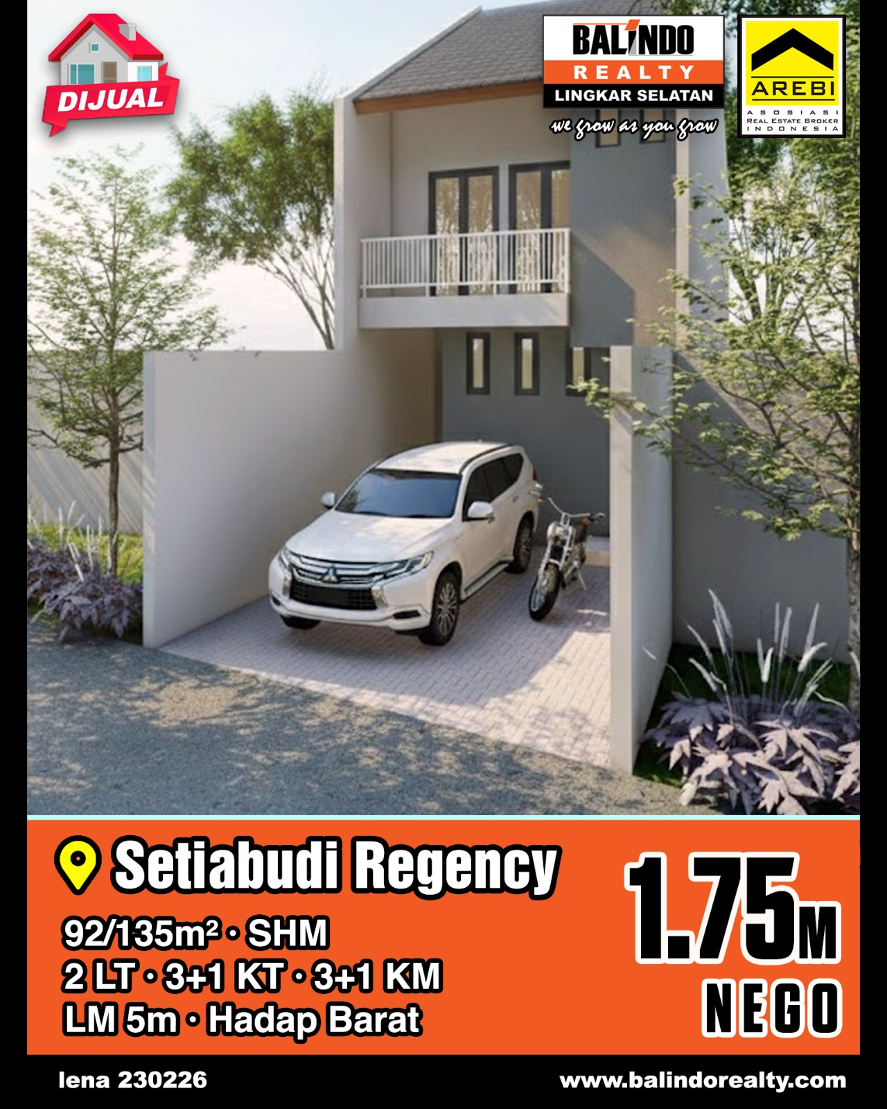 Dijual Rumah Cantik dan Nyaman di Setiabudi Regency