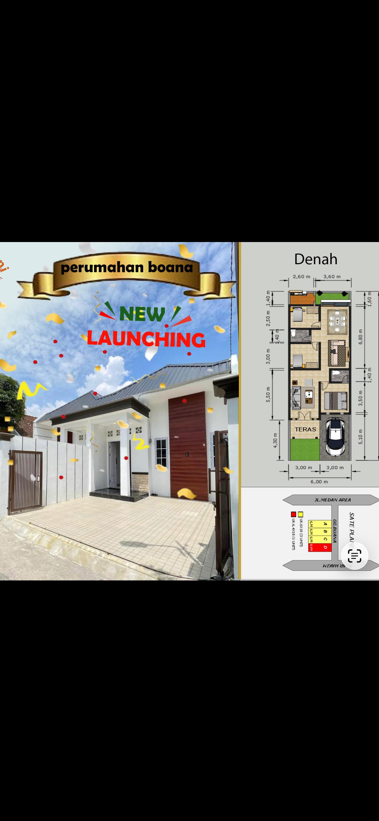 rumah baru dengan 3 kamar tidur  dijual murah di medan area