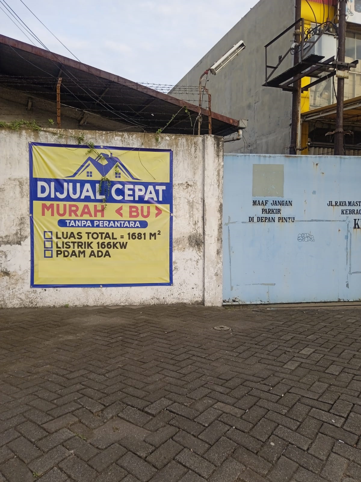 gudang dijual raya mastrip surabaya