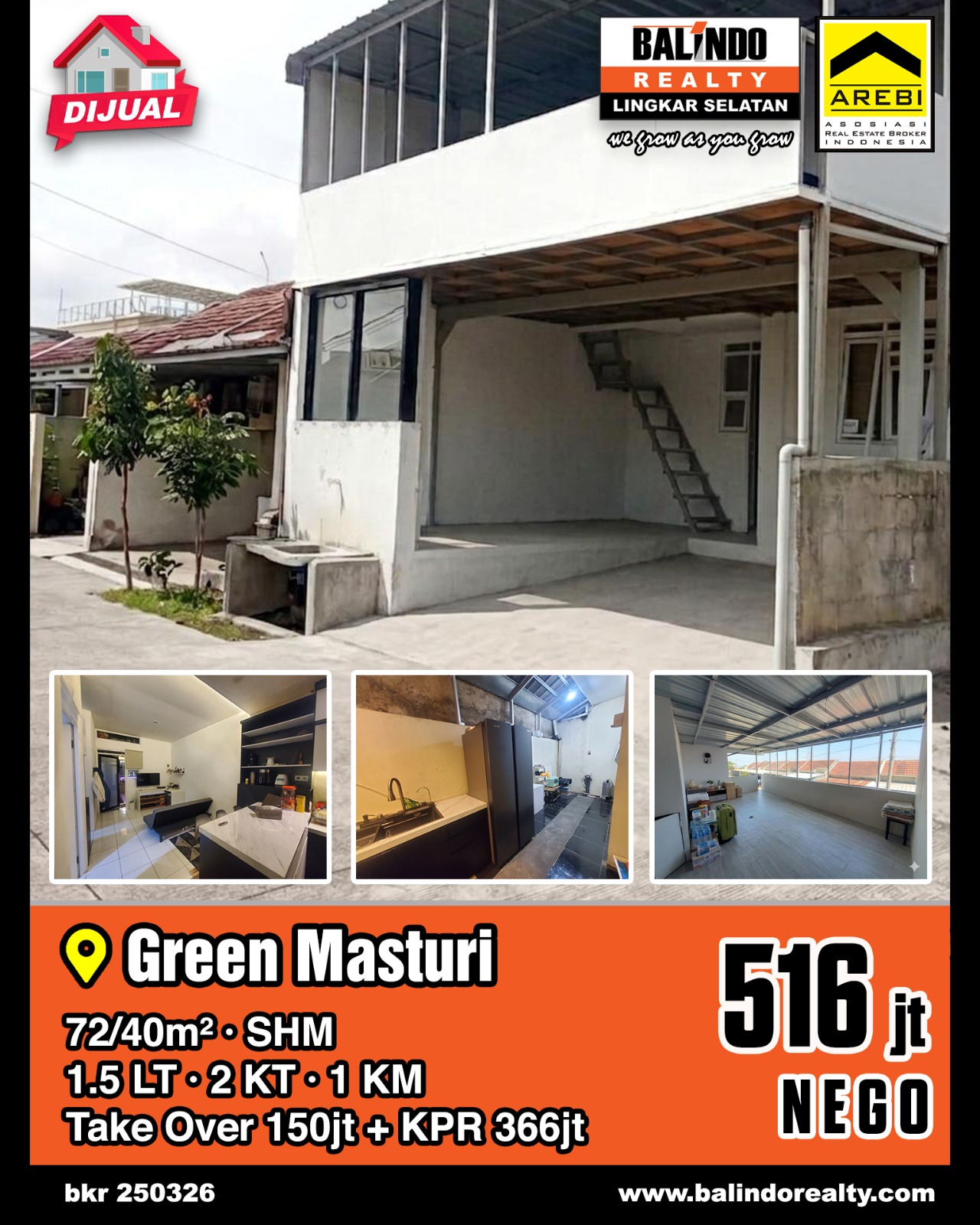 Dijual Rumah Bagus dan Nyaman di Green Masturi