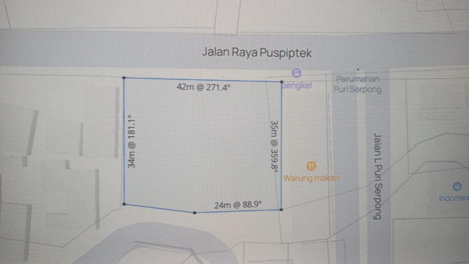 Jual Cepat Tanah di Raya Puspitek