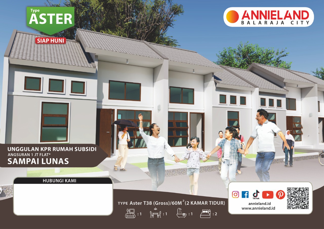 RUMAH CLUSTER SUBSIDI CISOKA TANGERANG DP MURAH SIAP HUNI