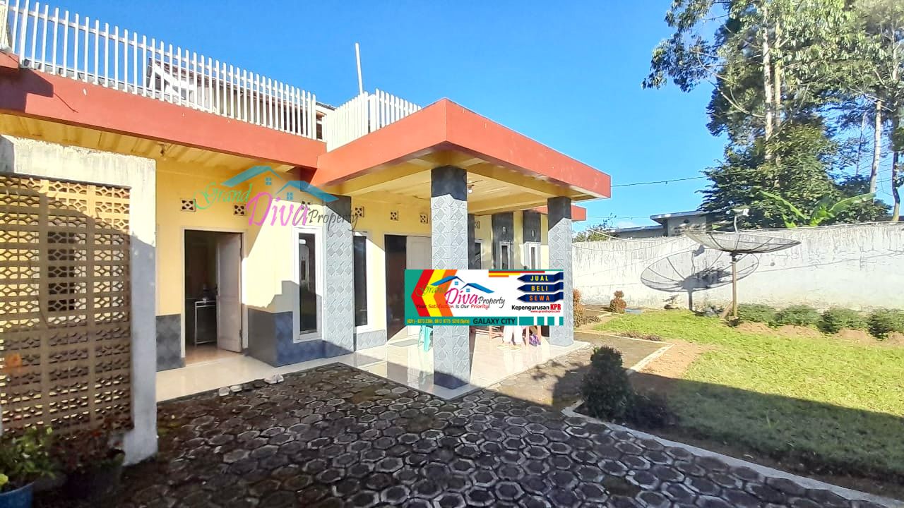 RUMAH SEMI VILLA 8 KAMAR DI PANGALENGAN BANDUNG VIEW KEBUN TEH
