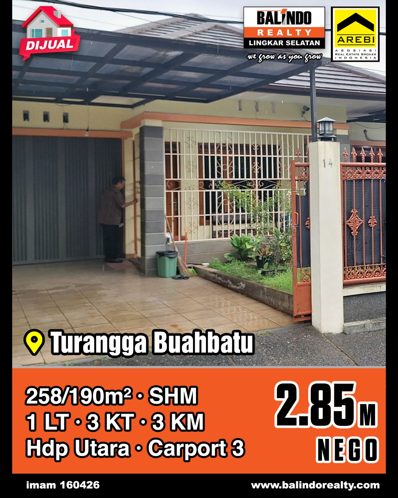 Dijual Rumah 1 Lantai Lokasi Strategis di Turangga Buahbatu