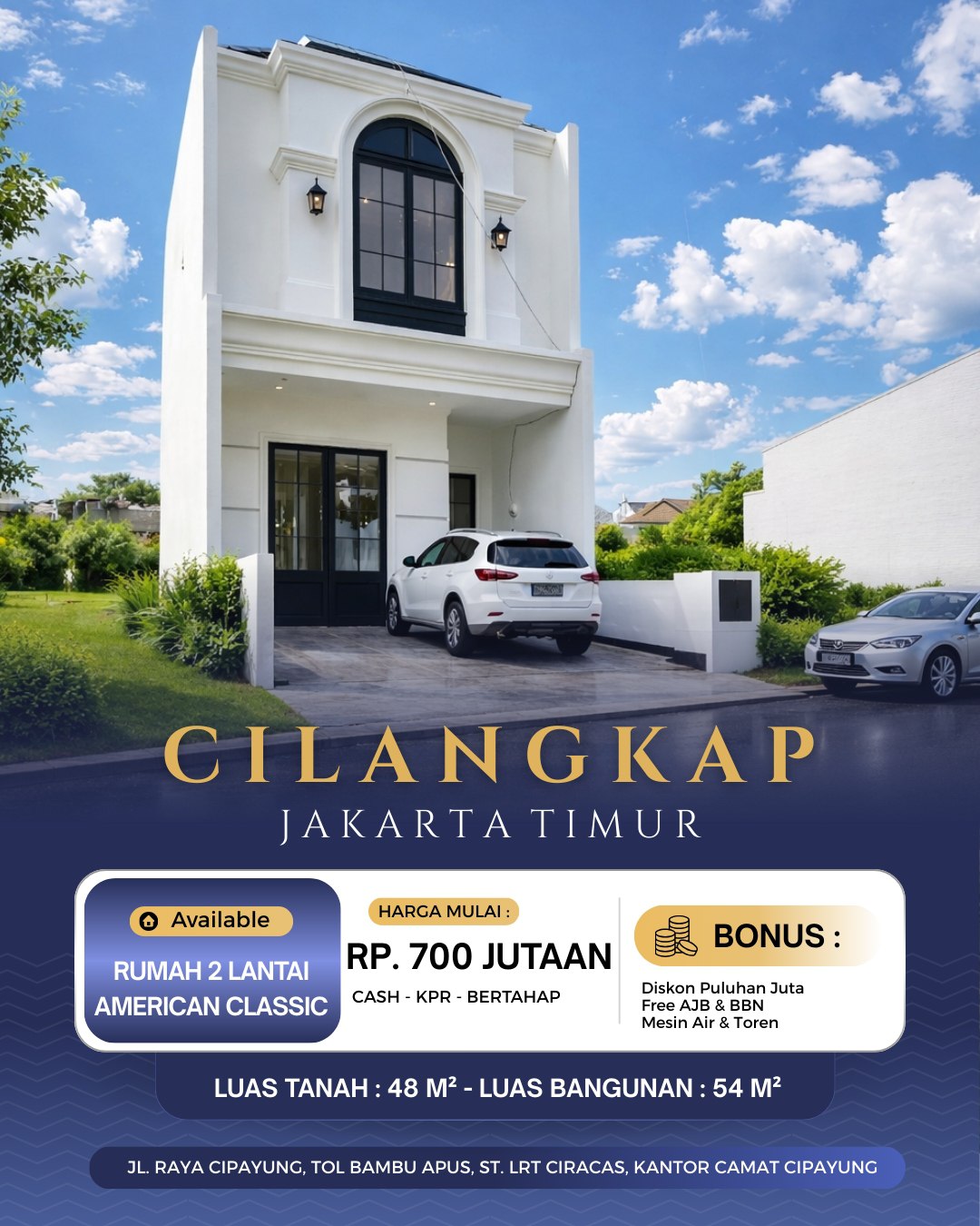 Rumah cluster cilangkap jakarta timur