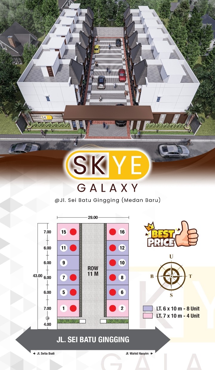 Jual Rumah Eksklusif komplek Skye Galaxy jln Sei Batu Gingging