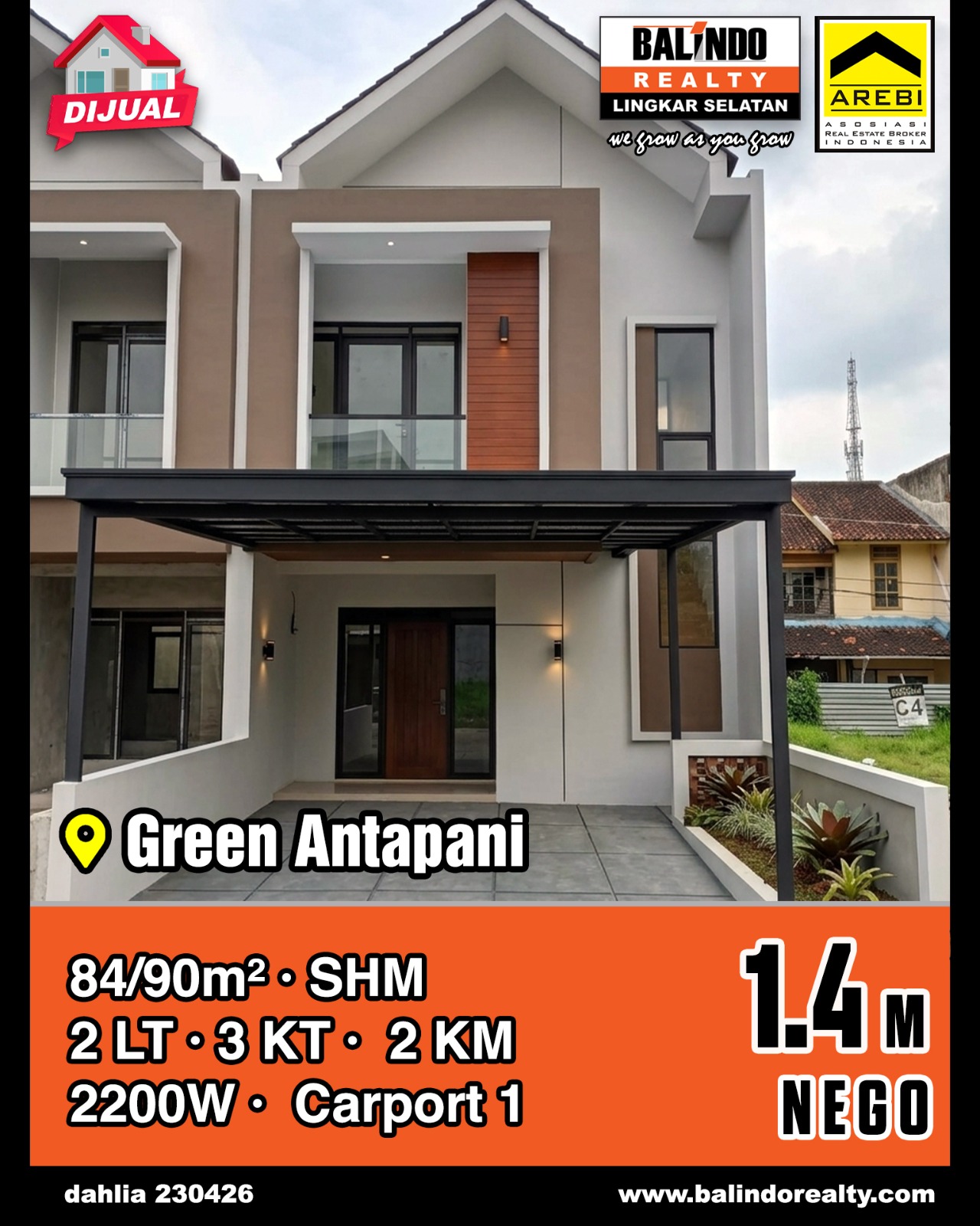 Dijual Rumah 2 Lantai Minimalis di Green Antapani