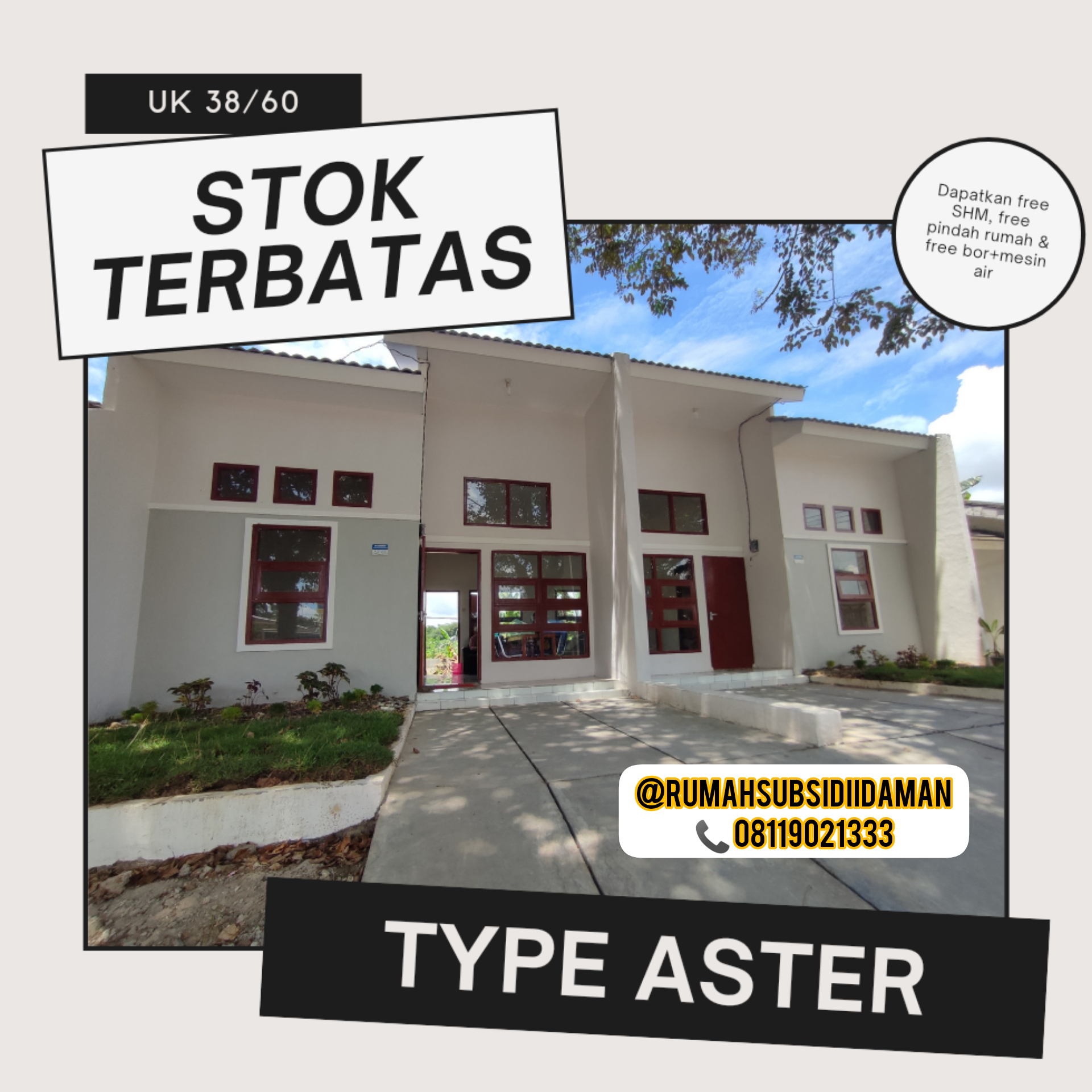 RUMAH CLUSTER SUBSIDI DP 2,5JT SIAP HUNI CICILAN FLAT TANGERANG