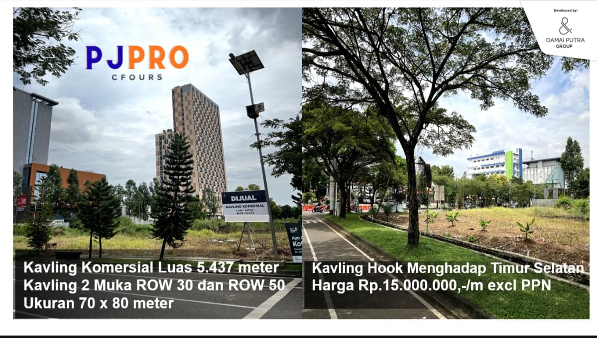 Dijual Kavling Komersial Siap Bangun di Jalan Bulevar Bekasi