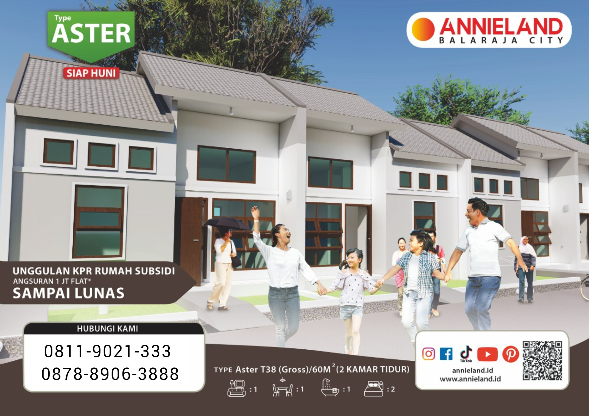 RUMAH SUBSIDI SIAP HUNI DEKAT STASIUN TANGERANG DP 2,5JUTA