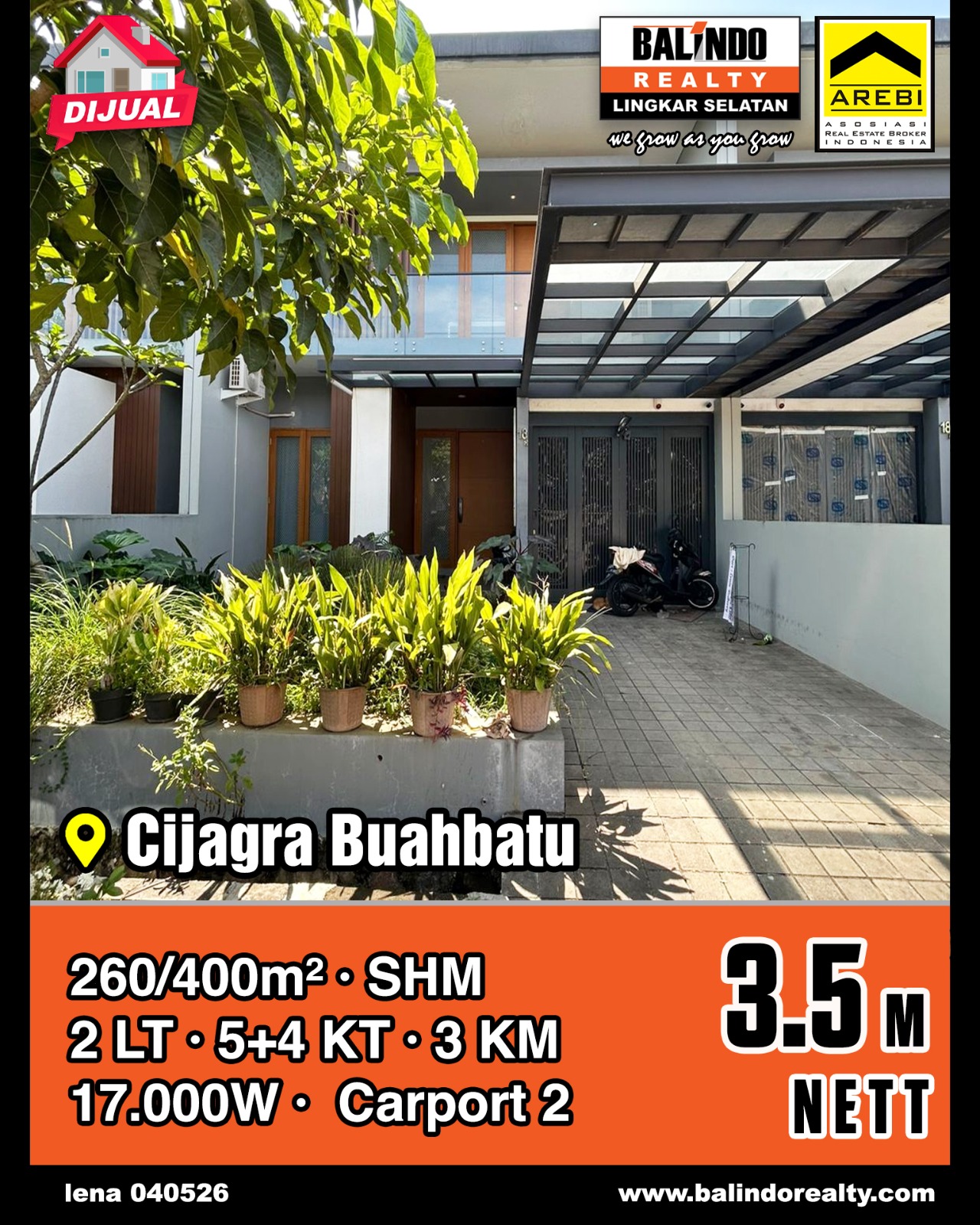 Dijual Rumah Bagus dan Nyaman di Cijagra Buahbatu