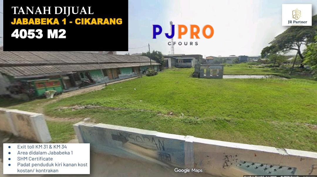 Dijual Tanah Cocok untuk Bisnis Nempel Langsung dengan Jababeka