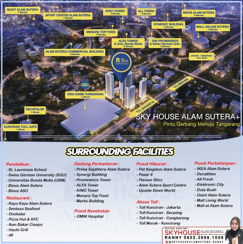 Apartemen Sky House Alam Sutera MP372
