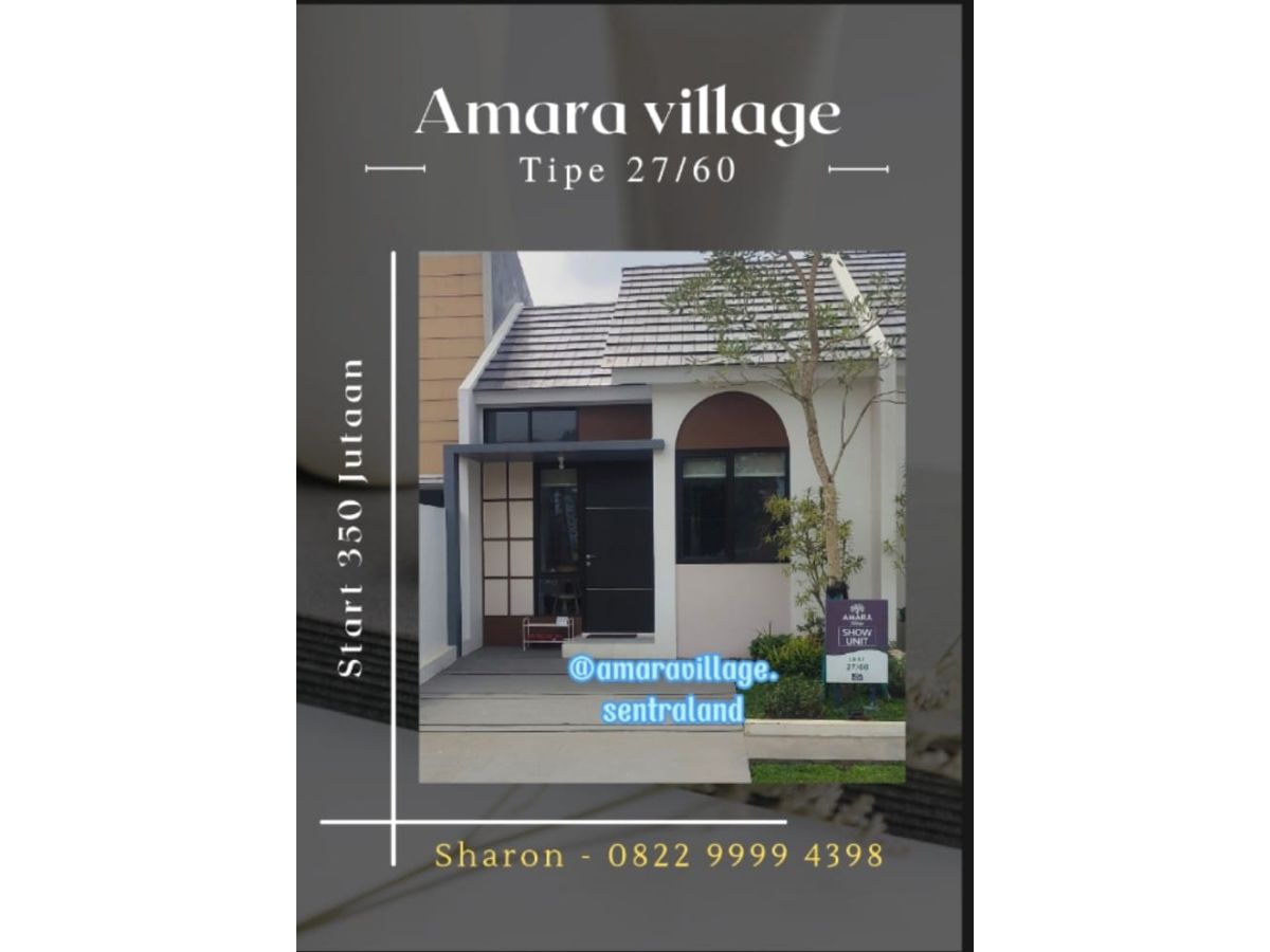 Perumahan Amara Village, Cluster Ekslusif Dekat BSD MD912