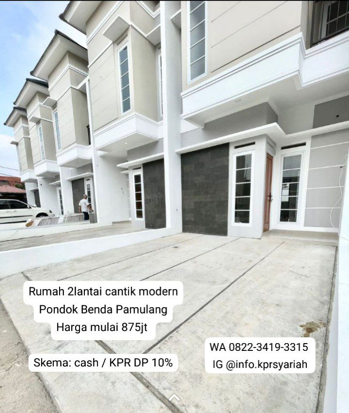 Rumah 2lantai cantik modern Pondok Benda Pamulang
