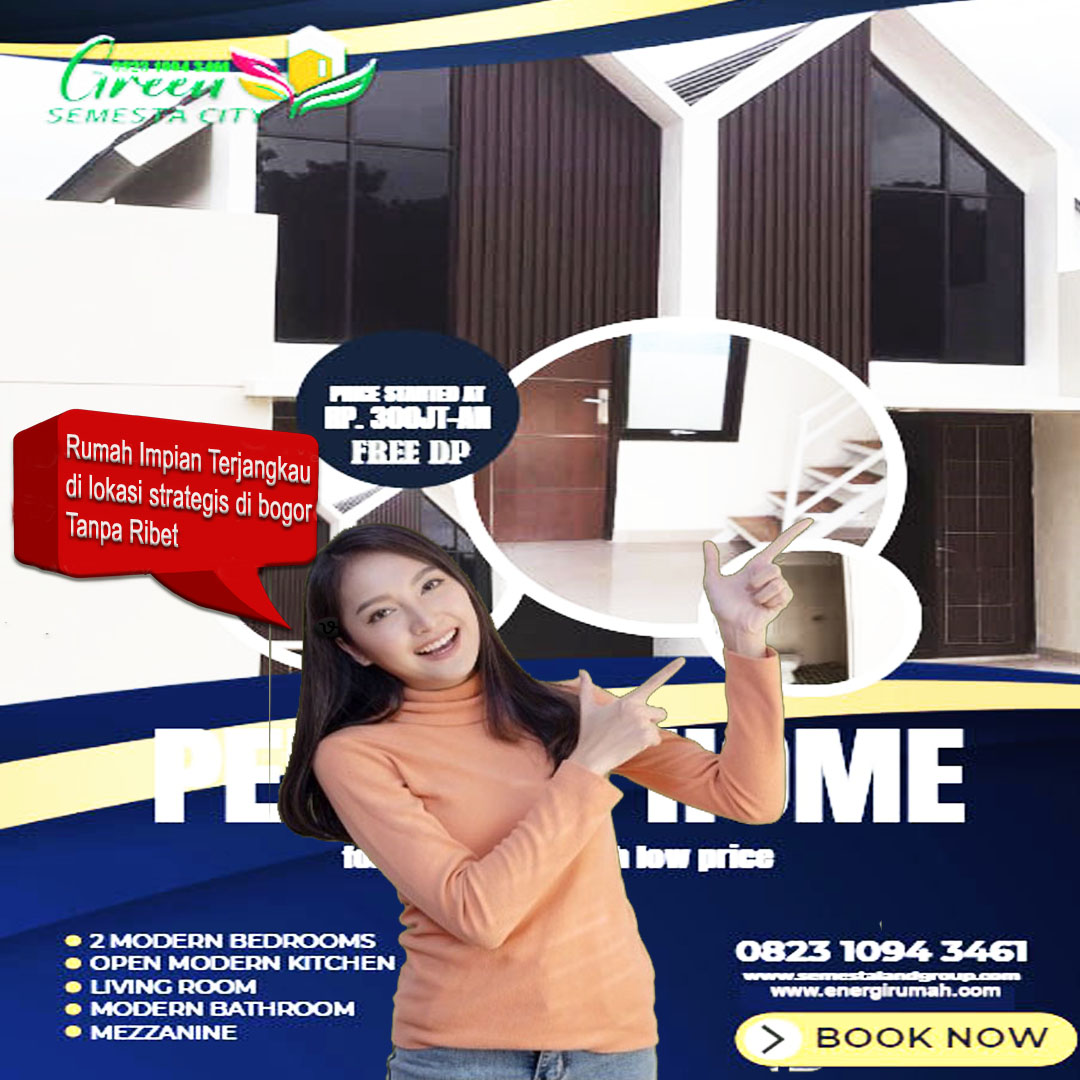 RUMAH IMPIAN 2LANTAI HARGA TERJANGKAU TANPA RIBET DI BOGOR