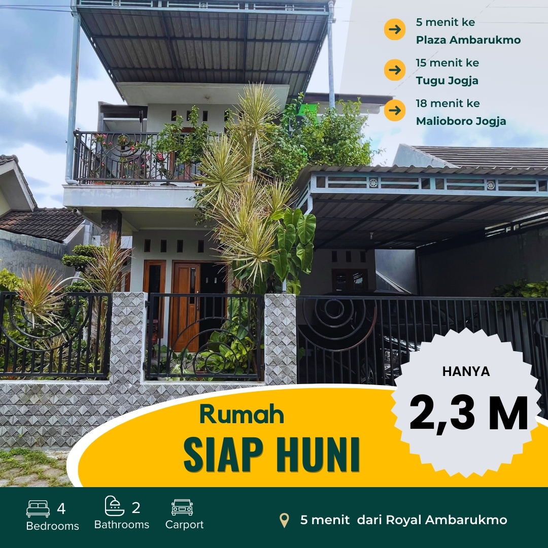 Rumah Cantik Strategis dekat AMBARUKMO PLAZA MALL