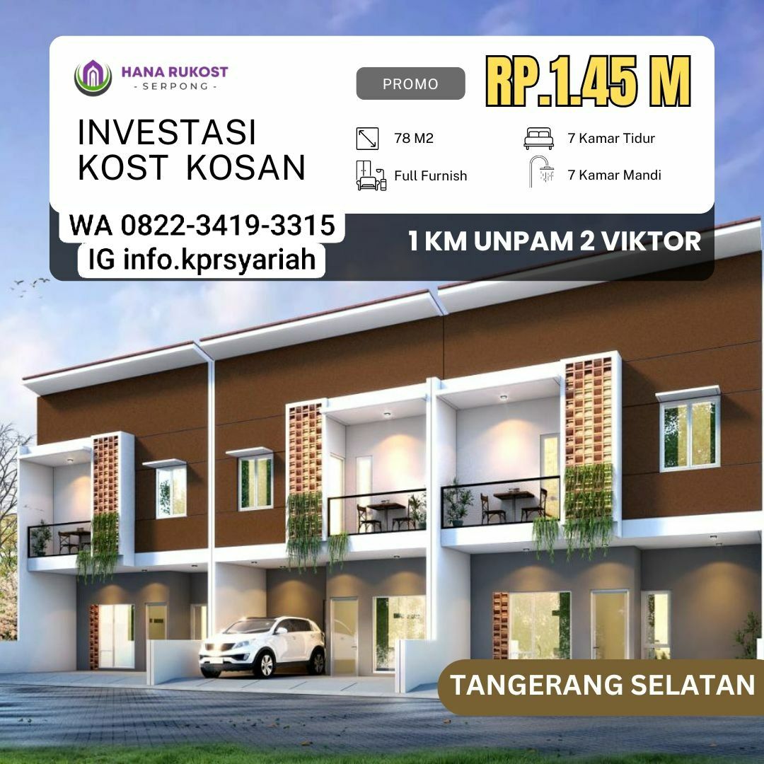 Rumah Kost dekat Unpam 2 Victor Pamulang Tangerang Selatan
