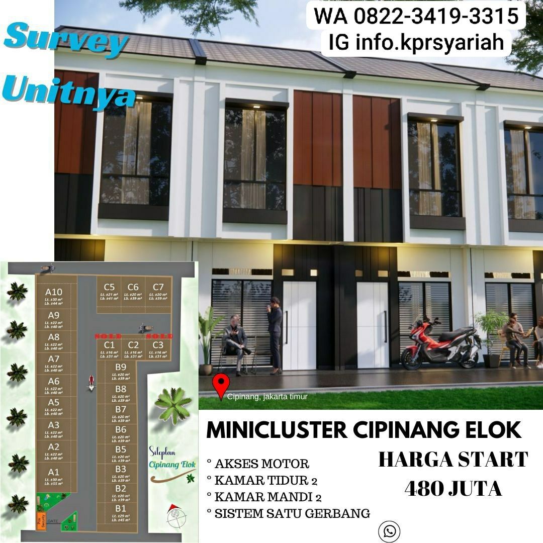 Rumah minimalis Cluster Cipinang Elok Jakarta Timur