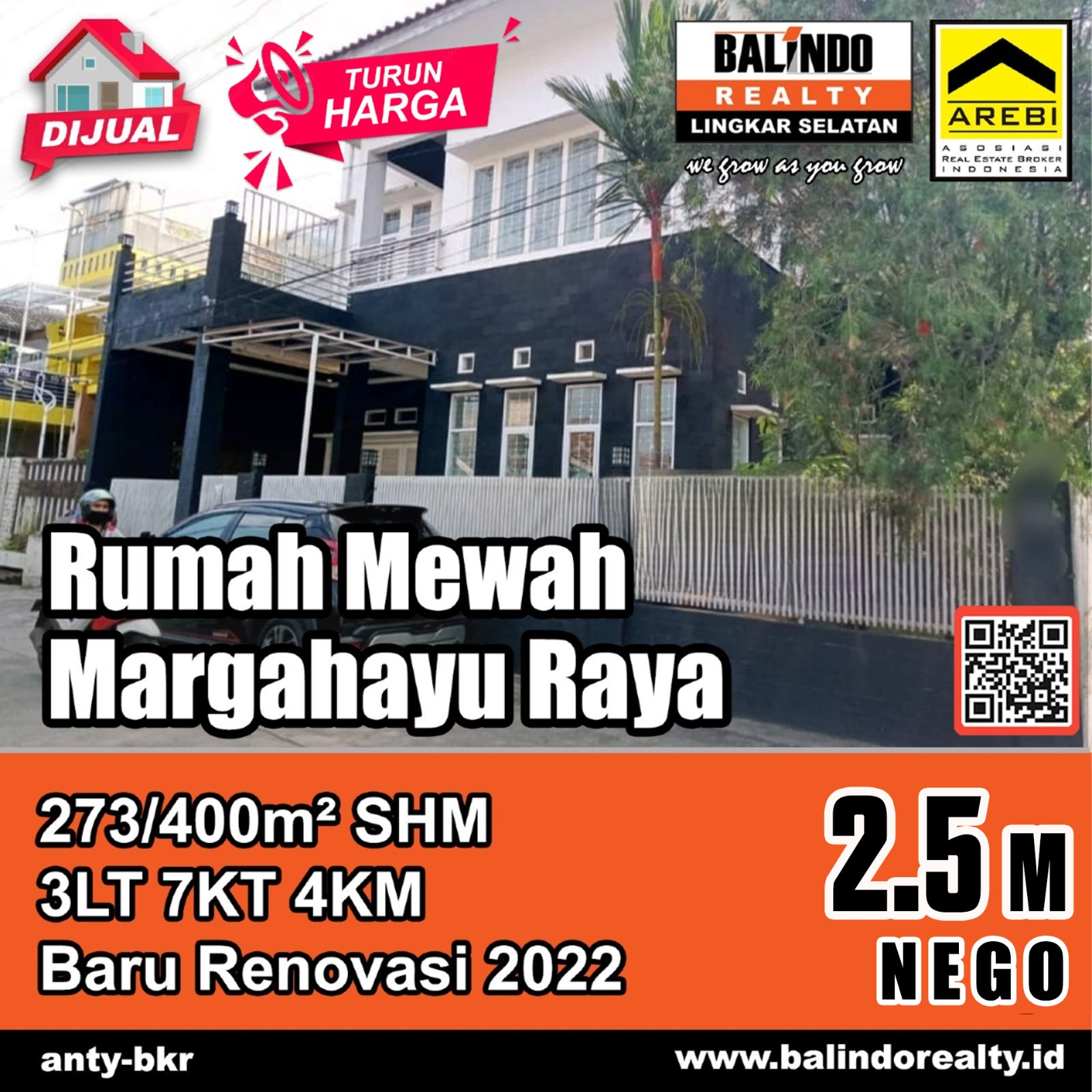 JUAL CEPAT RUMAH MEWAH DAN MURAH MARGAHAYU RAYA