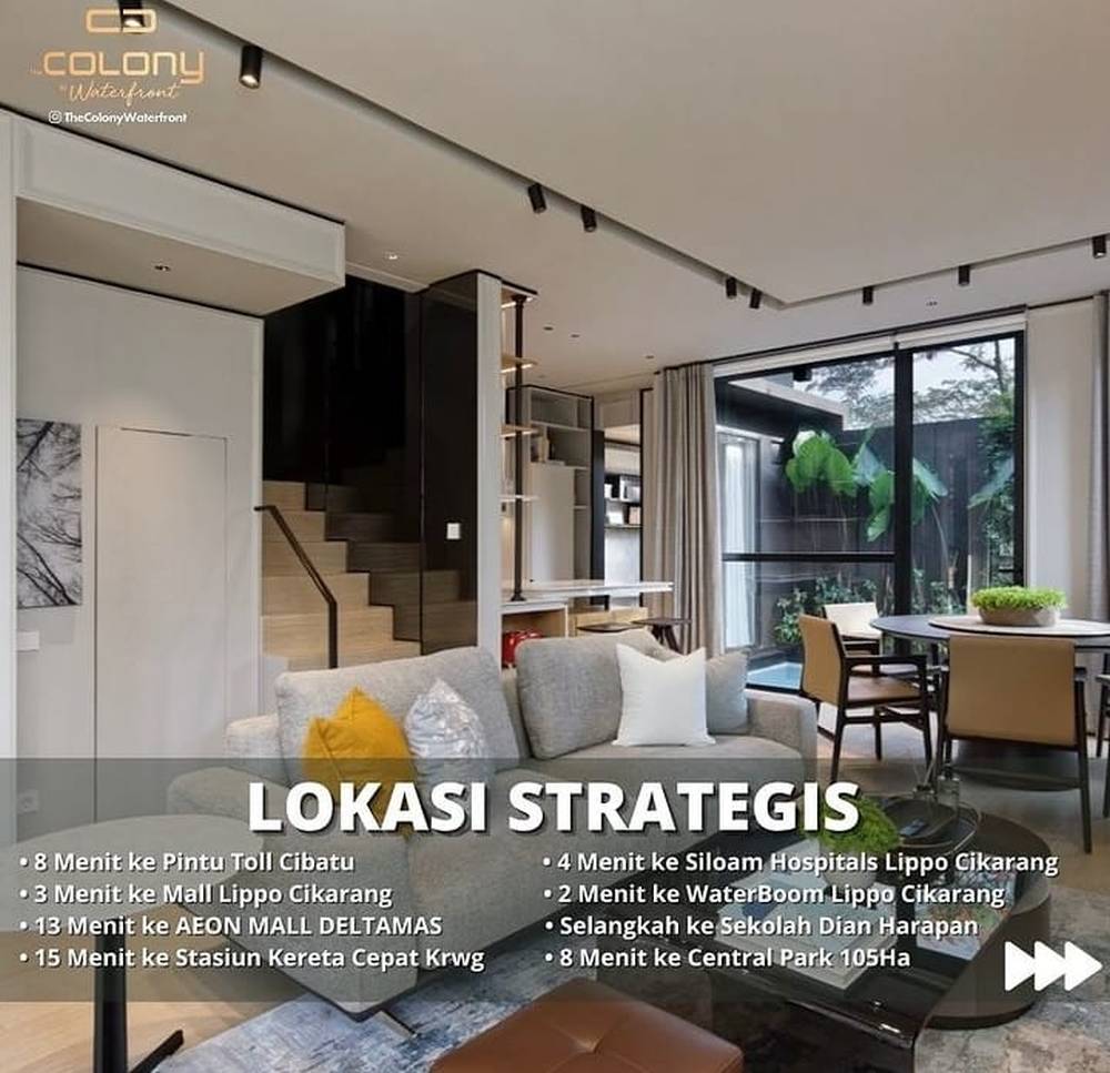 Rumah Mewah di The Colony at Waterfront Lippo Cikarang MP417