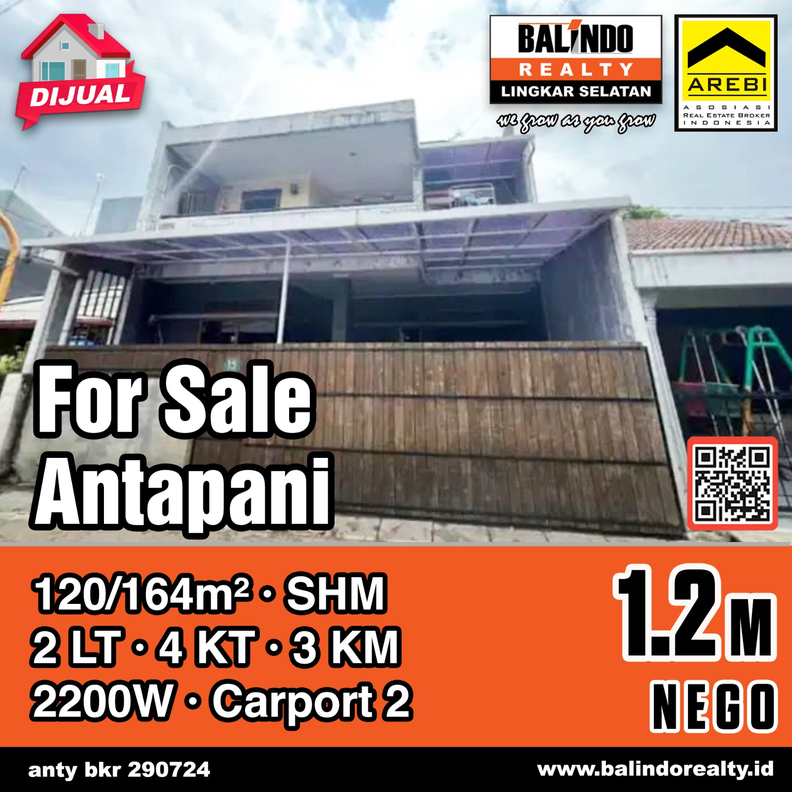 Jual Rumah 2 Lantai di Antapani